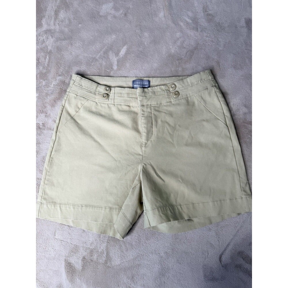 One5One Miracle Ab Shaper Shorts Women Size 10 Beige Mid Rise Casual